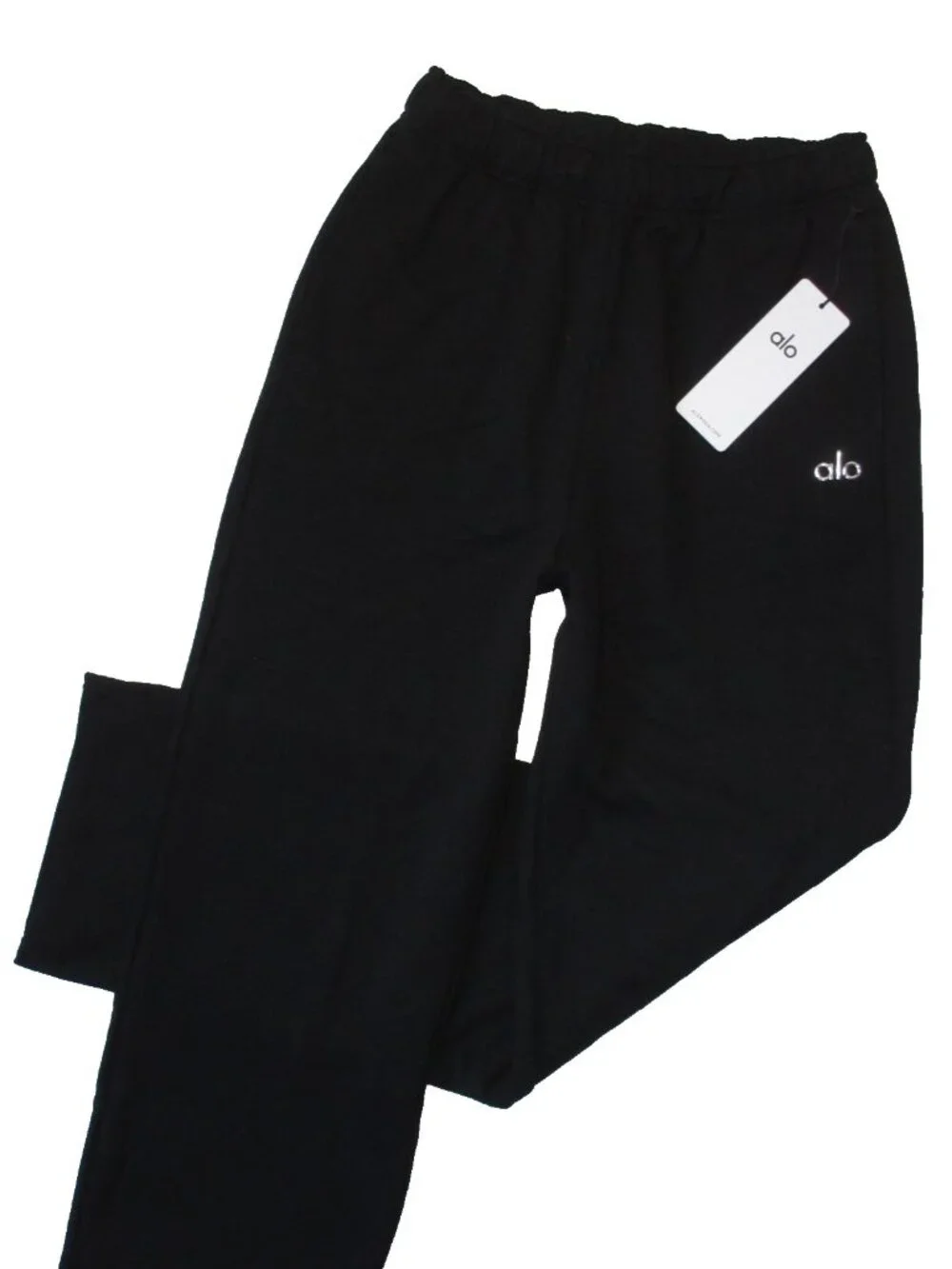 NWT Alo Yoga Unisex U5012RG Accolade Straight Leg Sweatpant in Black XS